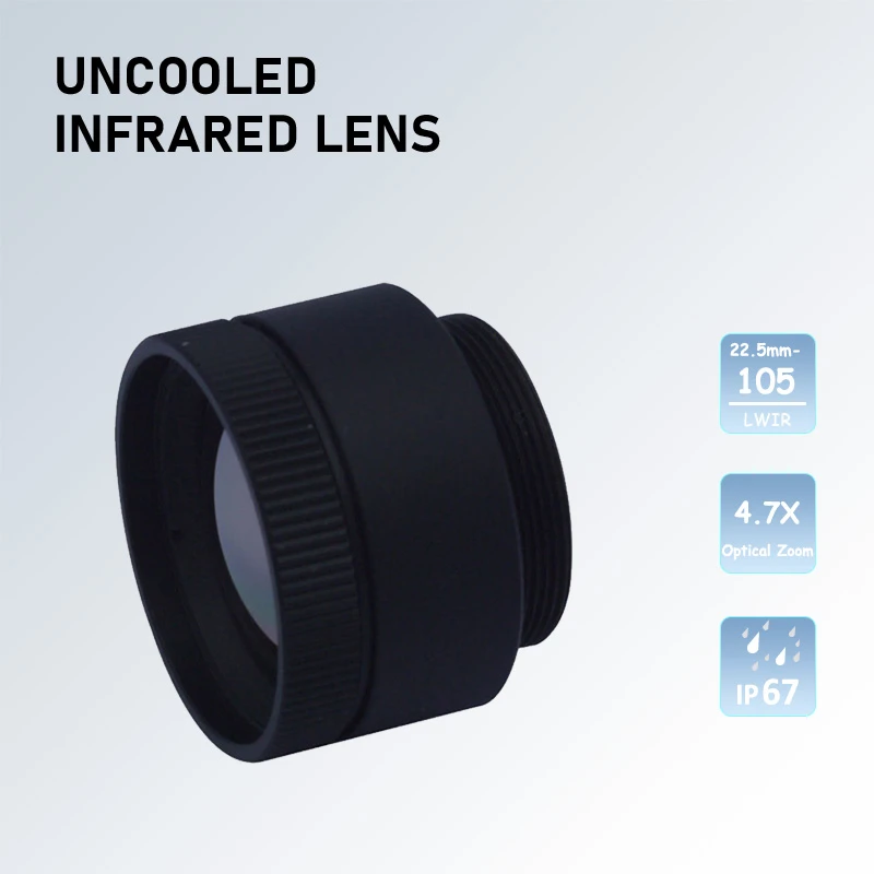 Lentilles LWIR infrarouges &agrave; ondes longues 19 mm 640 &times; 512