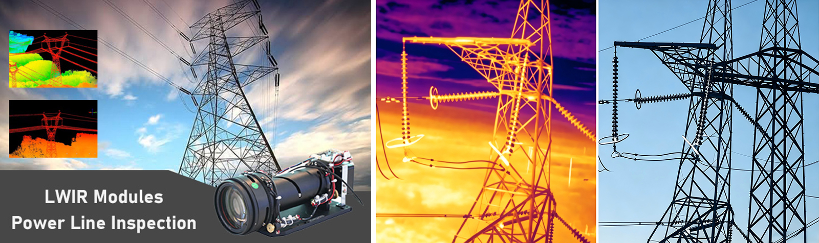 Inspection des lignes électriques des modules LWIR