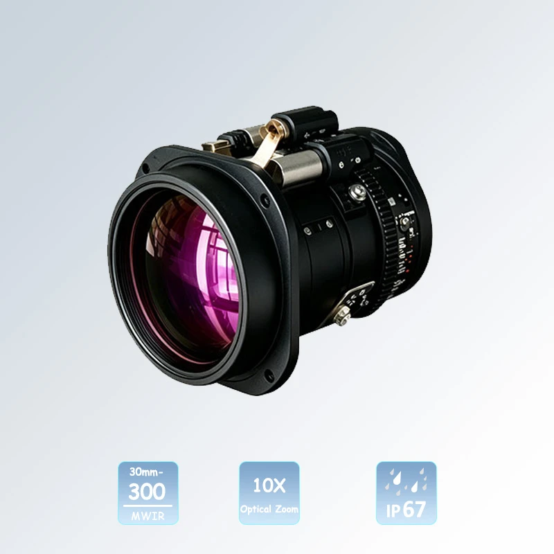 Objectifs MWIR &agrave; zoom optique continu 10X 30-300 mm