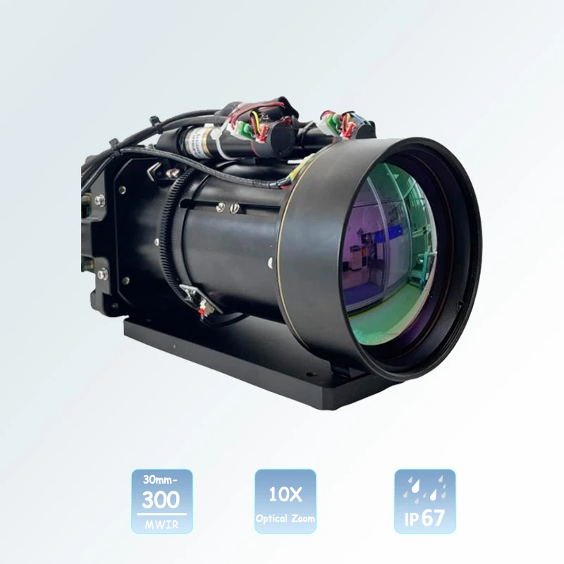 Objectifs MWIR infrarouges &agrave; ondes longues, r&eacute;solution HD 1280 &times; 1024, 30 mm ~ 300 mm