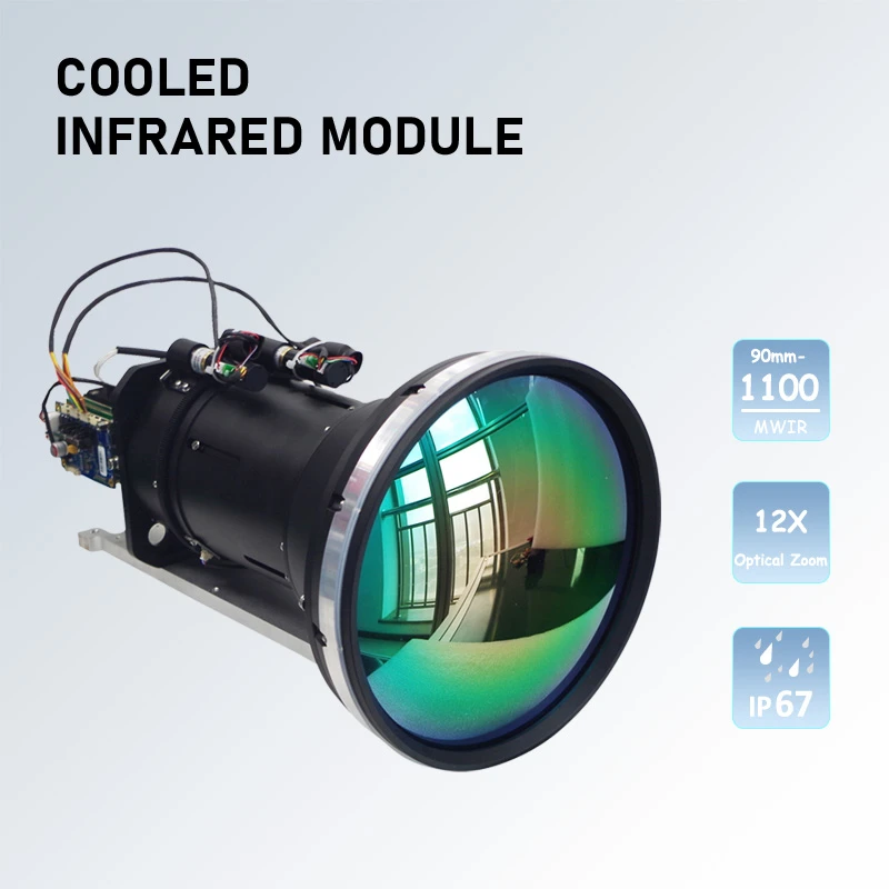 Modules MWIR &agrave; zoom continu refroidis de 90 &agrave; 1 100 mm