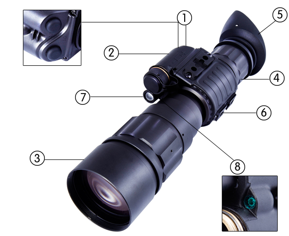 Lunettes monoculaires de vision nocturne portables HP-DM2015
