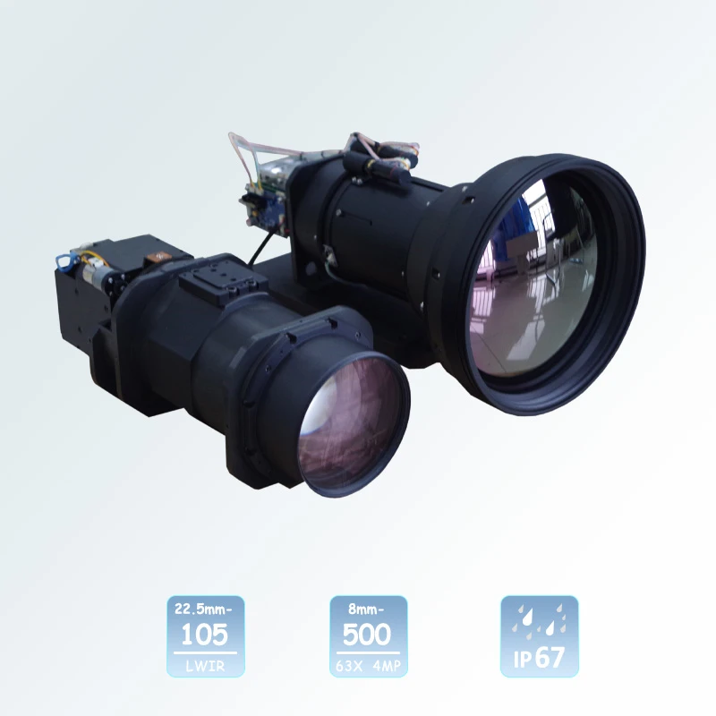 Cam&eacute;ra infrarouge non refroidie &agrave; module double capteur 22,5-105 mm