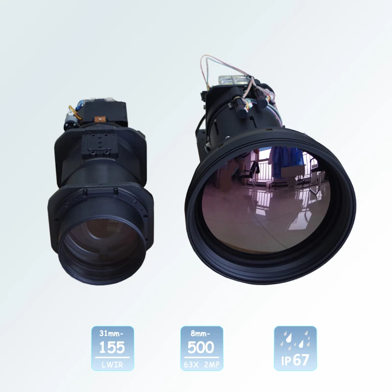 Cam&eacute;ra infrarouge non refroidie, module &agrave; double capteur, zoom optique 31-155mm